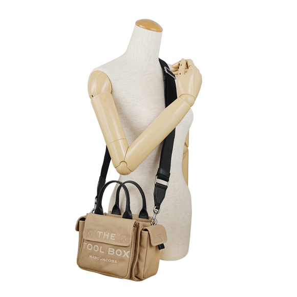 MARC JACOBS Handbag The Mini Tool Box Leather Beige - Picture 6 of 9